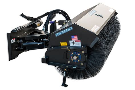 power angle broom skid steer|skid steer angle broom attachment.